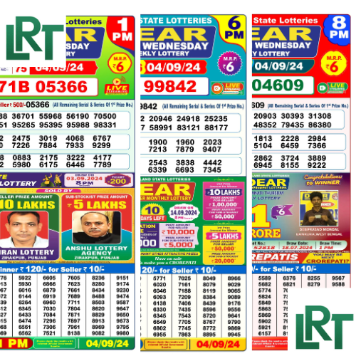 Lottery Sambad Today 04-09-2024 Results | 1PM, 6PM , 8PM